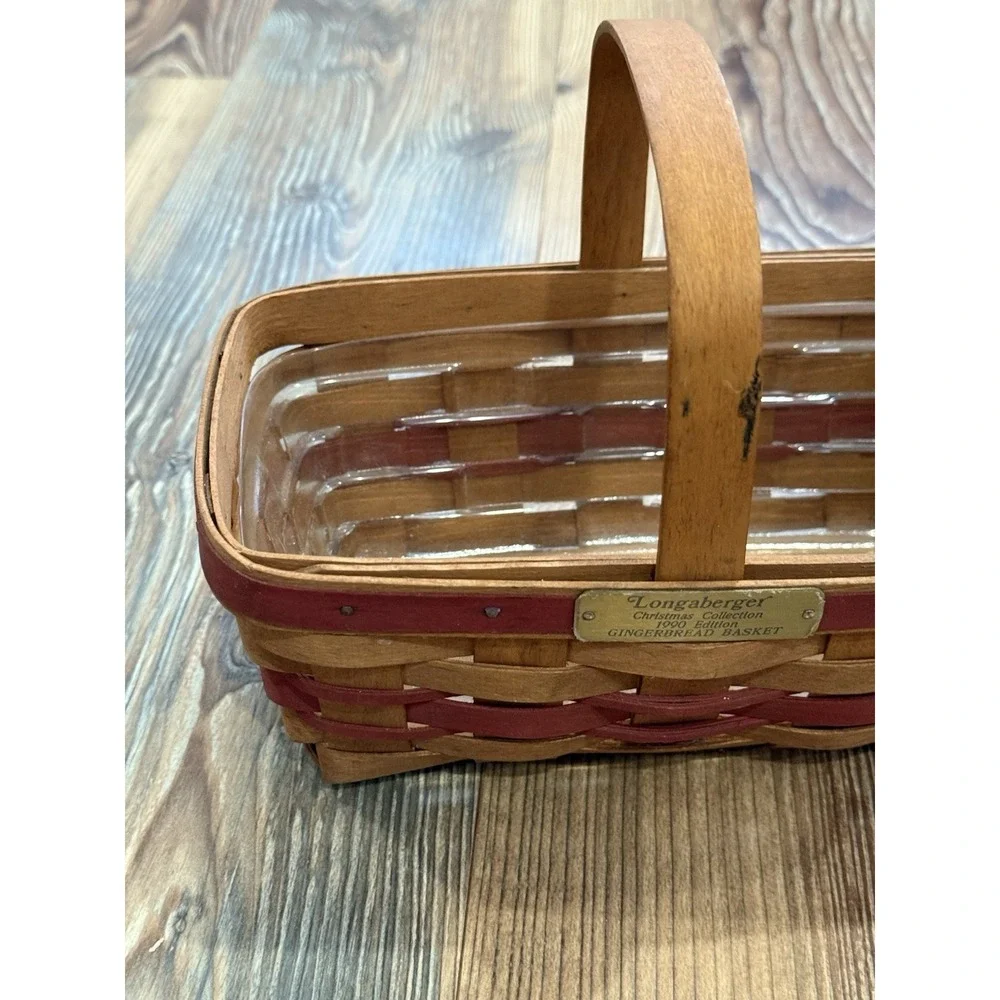 Longaberger Christmas Collection Gingerbread Basket W Liner 1990